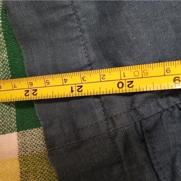 Women's Jacket PainGreenButton 52% Linen 48%Cotton3/4SleevePockets - Picture 6 of 7